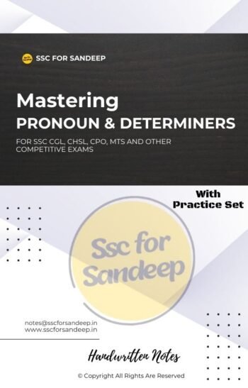 Pronoun & Determiners for SSC CGL